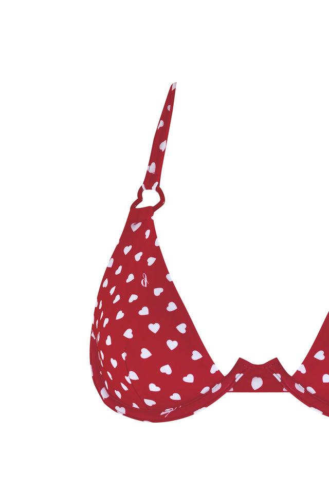 VALENTINA BIKINI TOP - RED : RED HEARTBEAT Product Image