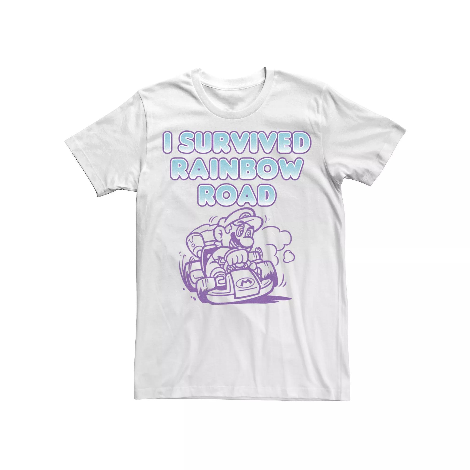 Men's Nintendo Mario Kart Survived Rainbow Road Tee,  Product Image