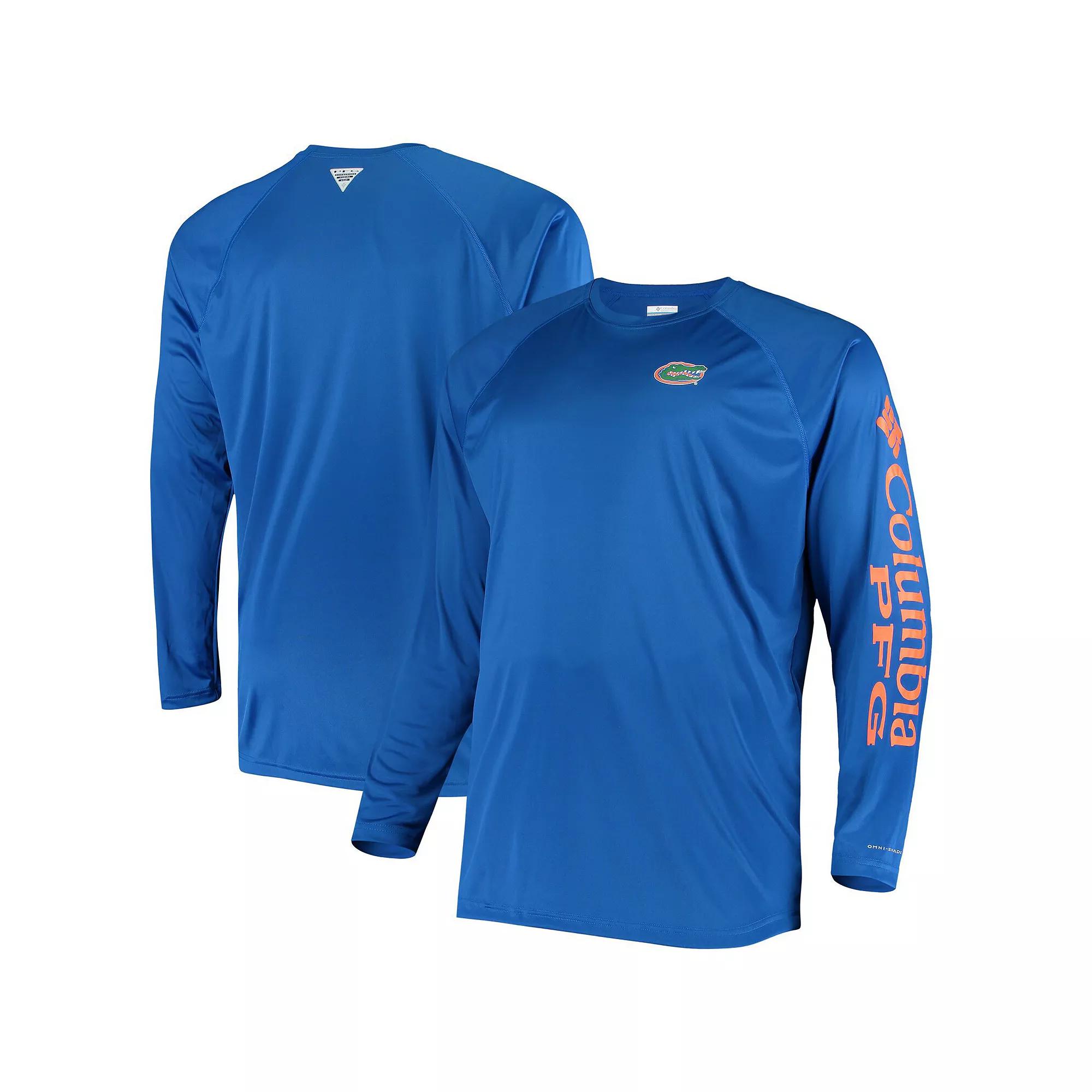 Men's Columbia Royal Florida Gators Big & Tall Terminal Tackle Long Sleeve Omni-Shade T-Shirt,  Product Image