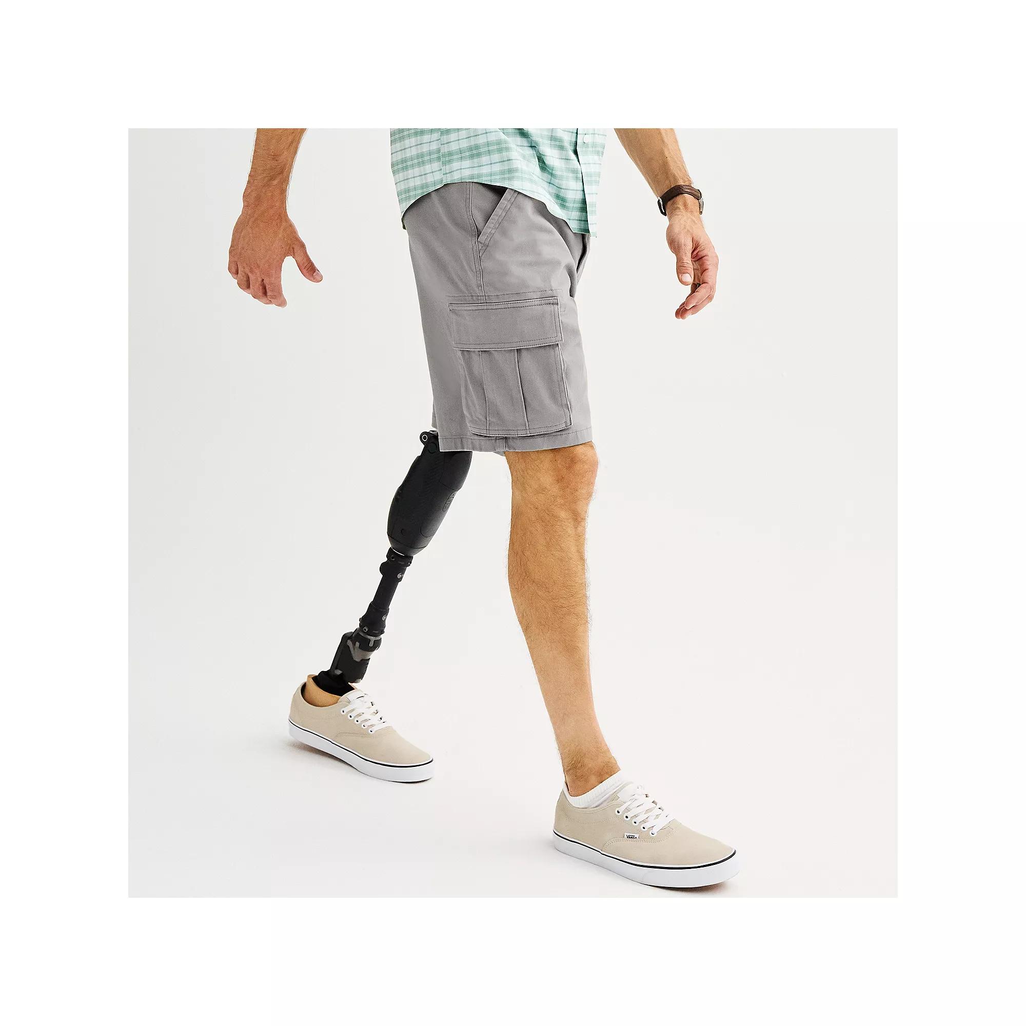 Men's Sonoma Goods For Life® 10" Adaptive Flexwear Cargo Shorts, Size: 30, Green Product Image