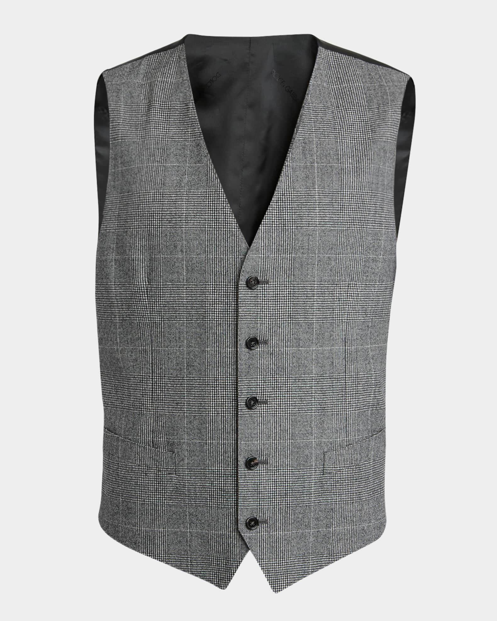 Men's Wool Glen Plaid Three-Piece Suit Product Image