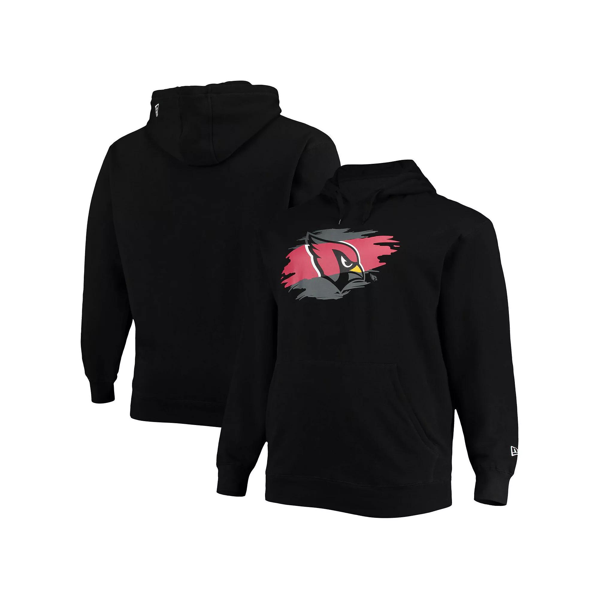 Men's New Era Black Arizona Cardinals Big & Tall Primary Logo Pullover Hoodie,  Product Image