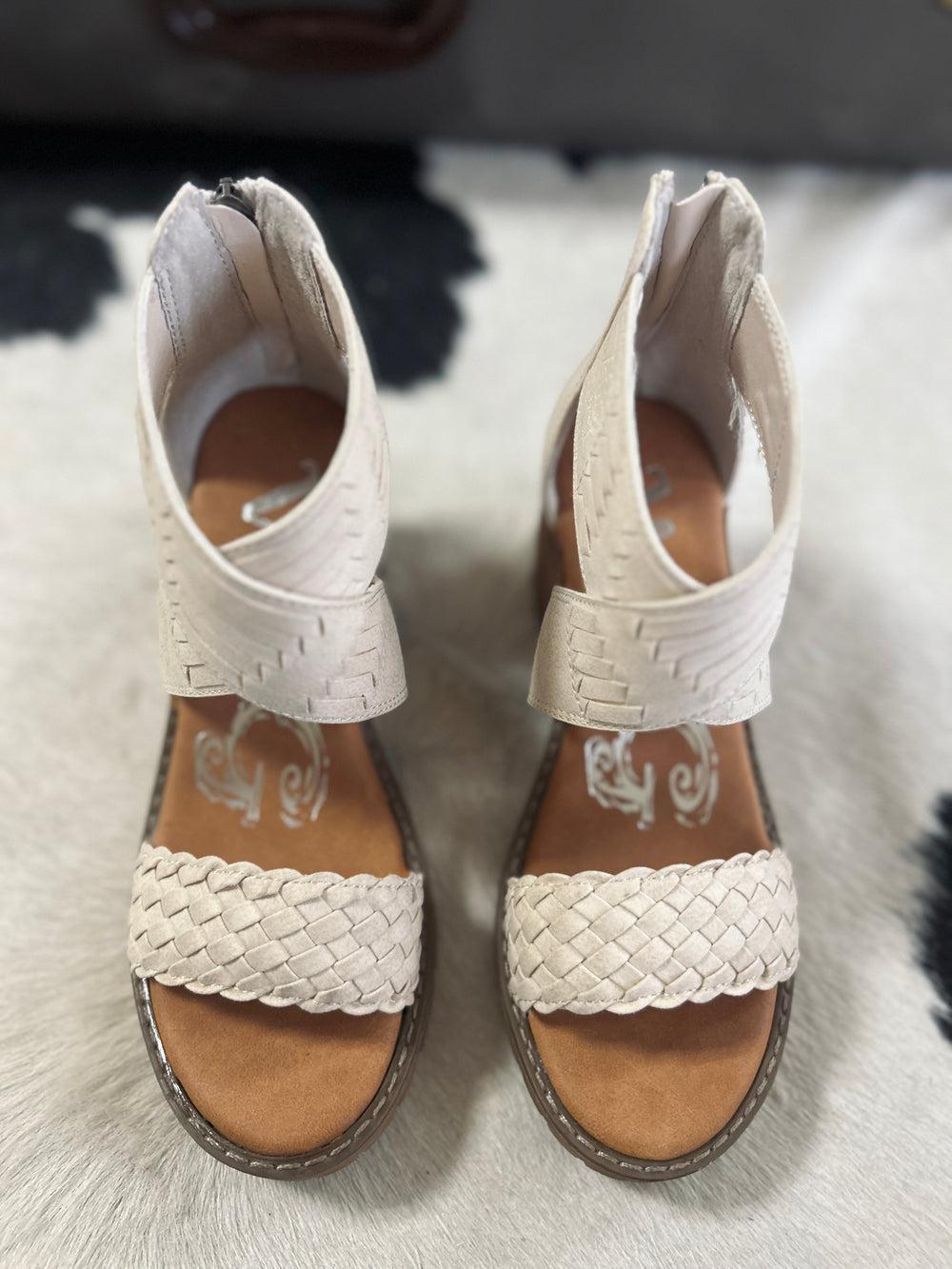 Cream Vana Braided Heels Product Image