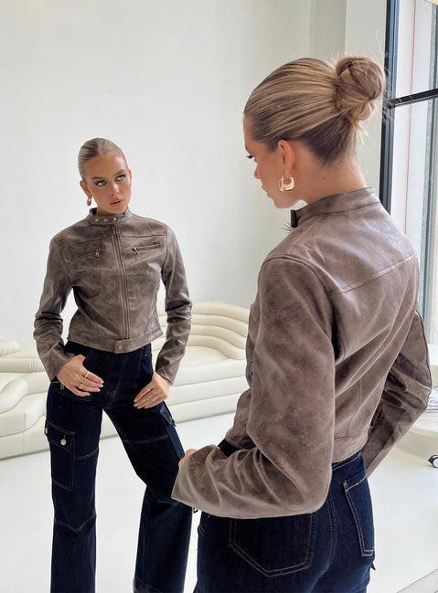 Bella Moto Jacket Chocolate Product Image
