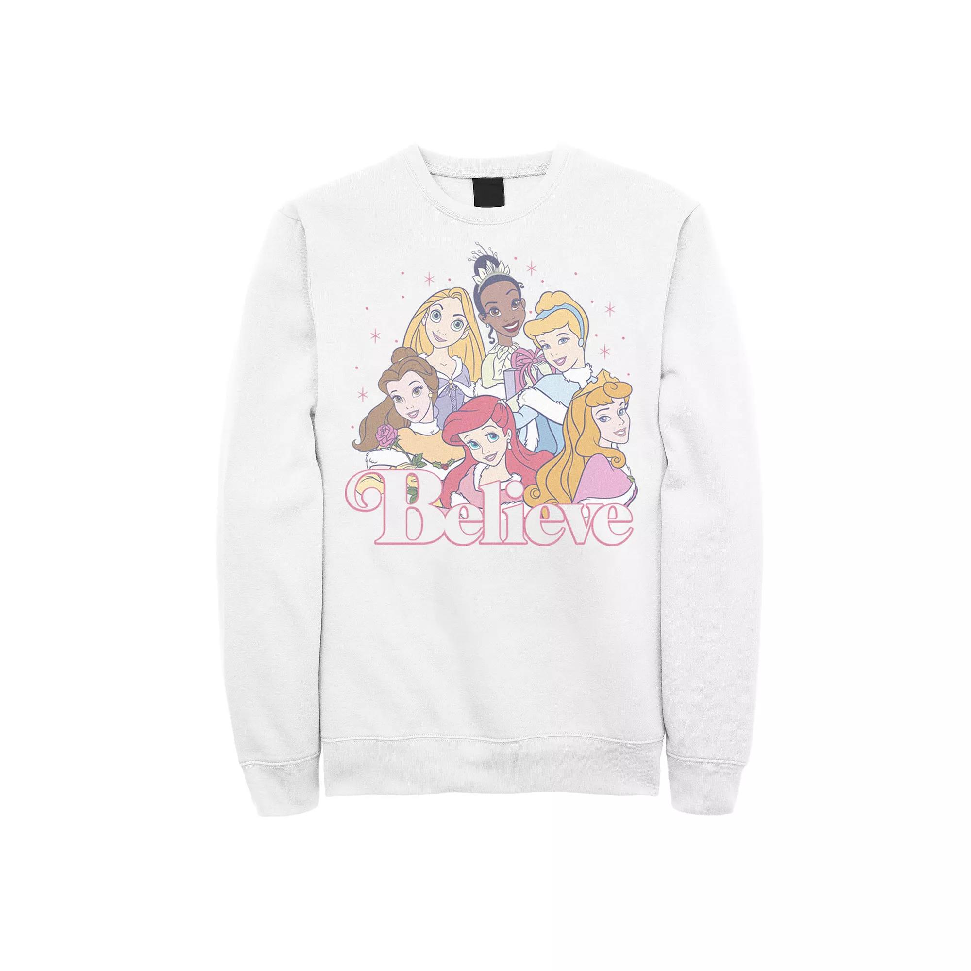 Disney's Princesses Men's Christmas Believe Group Shot Sweatshirt,  Product Image