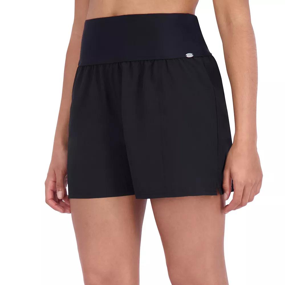 Women's ZeroXposur UPF 30+ High-Waisted Swim Shorts, Size: XXL, Liquorice Product Image