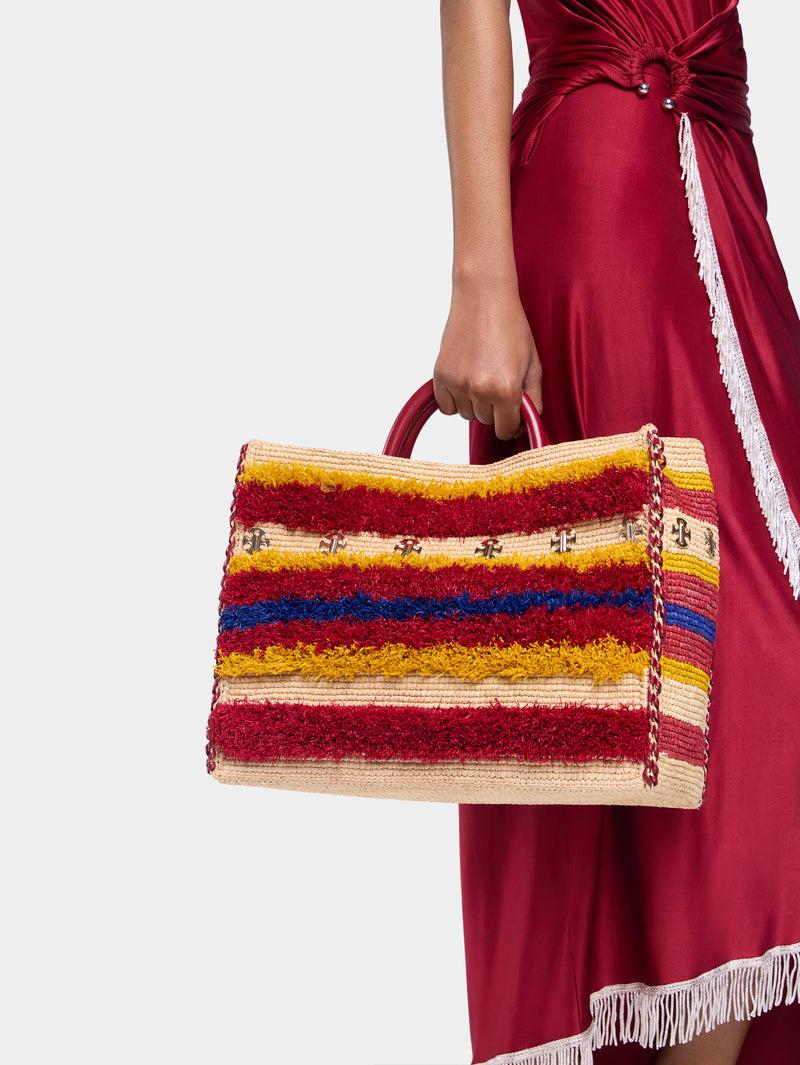 TOTE BAG IN RAFFIA  WITH STRAPS Product Image