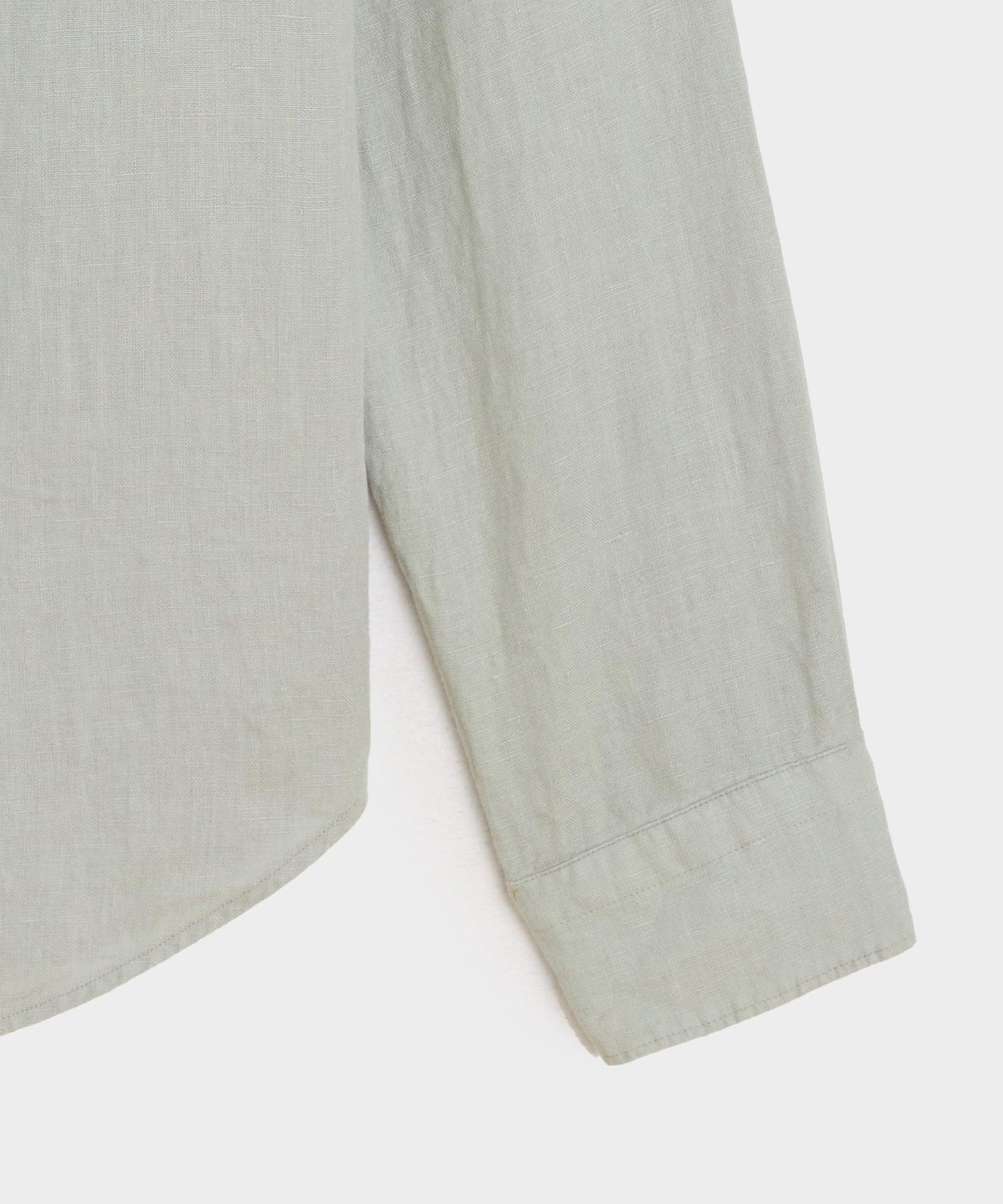 Slim Sea Soft Irish Linen Point Collar Shirt Product Image