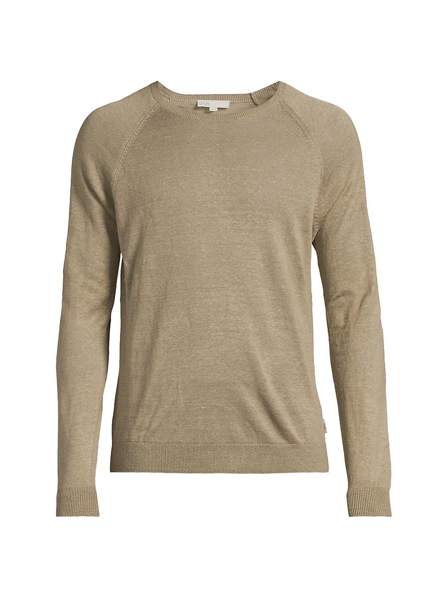 Mens Linen Raglan-Sleeve Sweater Product Image