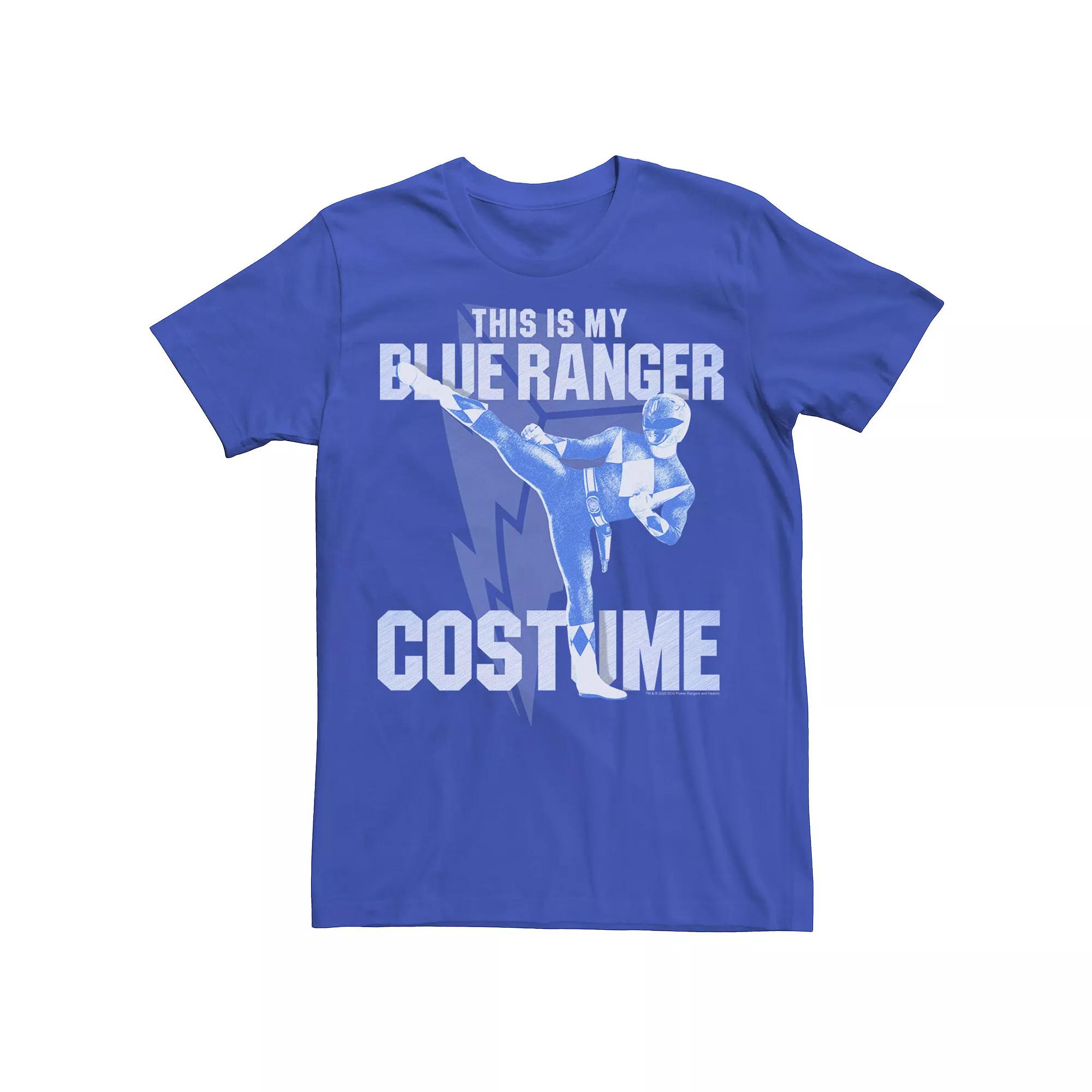 Men's Power Rangers Blue Ranger Halloween Costume Tee, Boy's,  Product Image