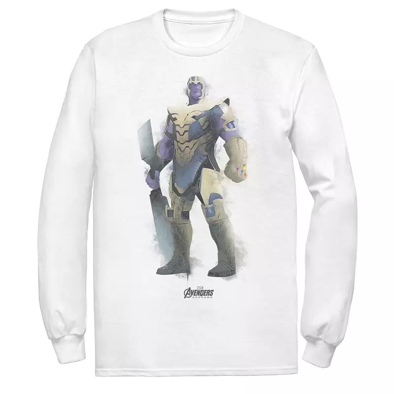 Men's Marvel Avengers Thanos Paint Long Sleeve Tee,  Product Image