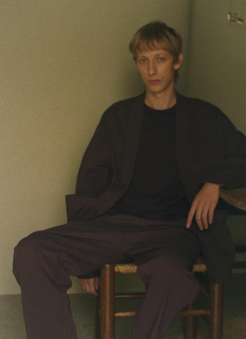 Garment Dyed Cotton Twill Jacket | Dark Cocoa Product Image