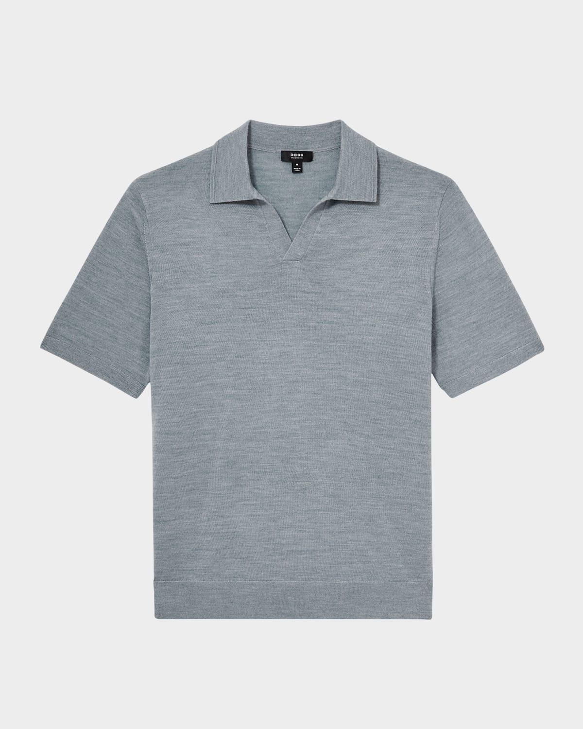 Men's Duchie Merino Wool Open Collar Polo Shirt Product Image