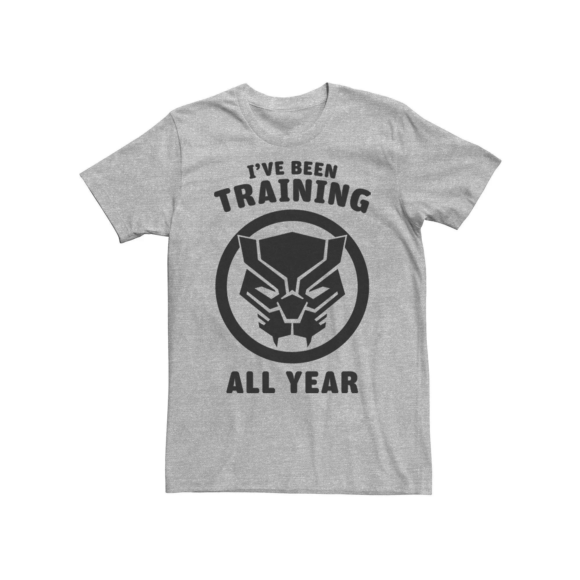 Men's Marvel Avengers Black Panther Training All Year Logo Tee,  Product Image