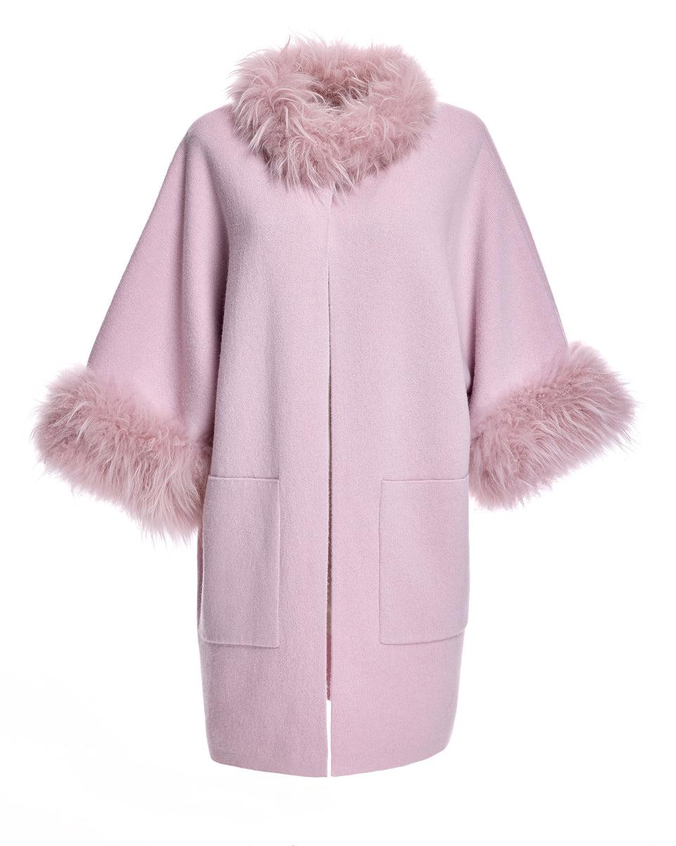 Cashmere Kimono with Cashmere Goat Trim Product Image