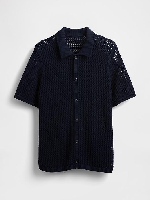 Mesh Sweater Shirt Product Image