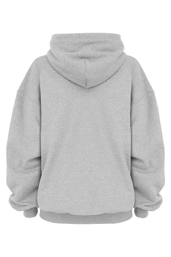 Halo  grey oversized hoodie Product Image