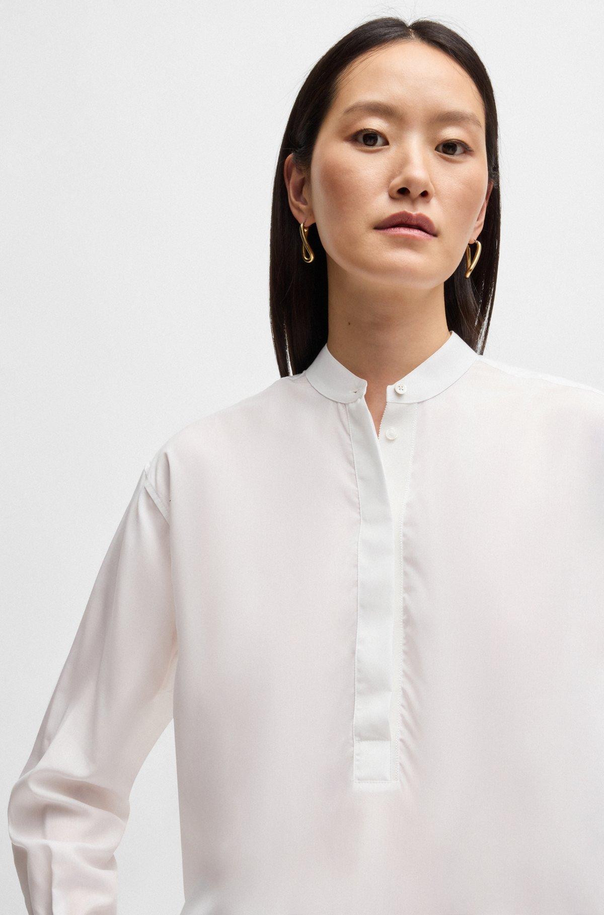 Relaxed-fit blouse in easy-iron poplin Product Image