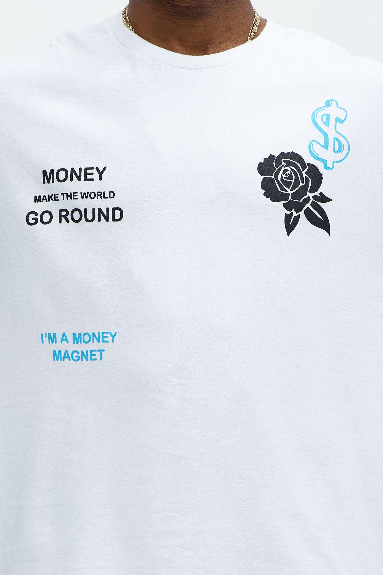 Money Runs The World Short Sleeve Tee - White Product Image