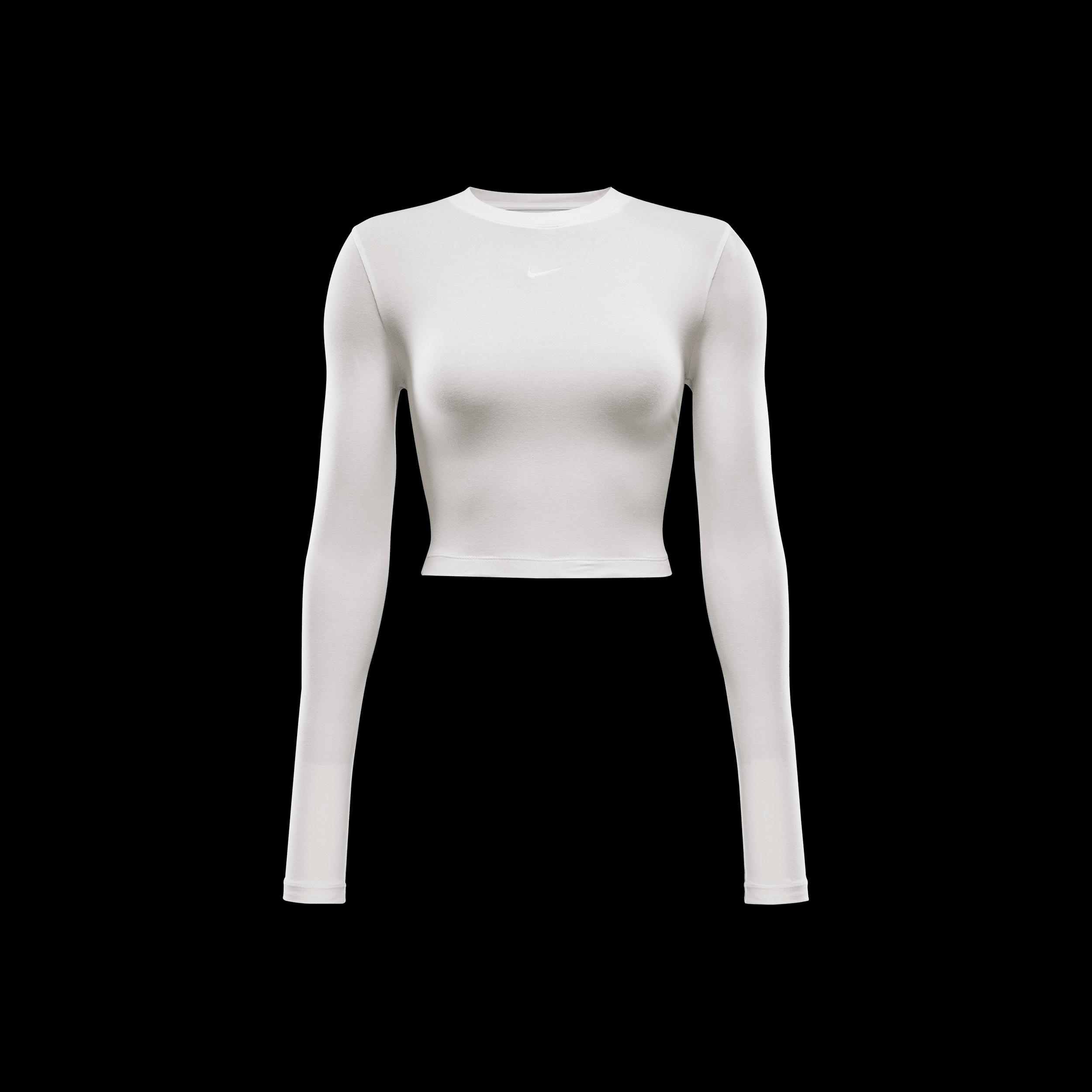 Womens Nike Sportswear Chill Knit Long-Sleeve Slim Crop Top Product Image
