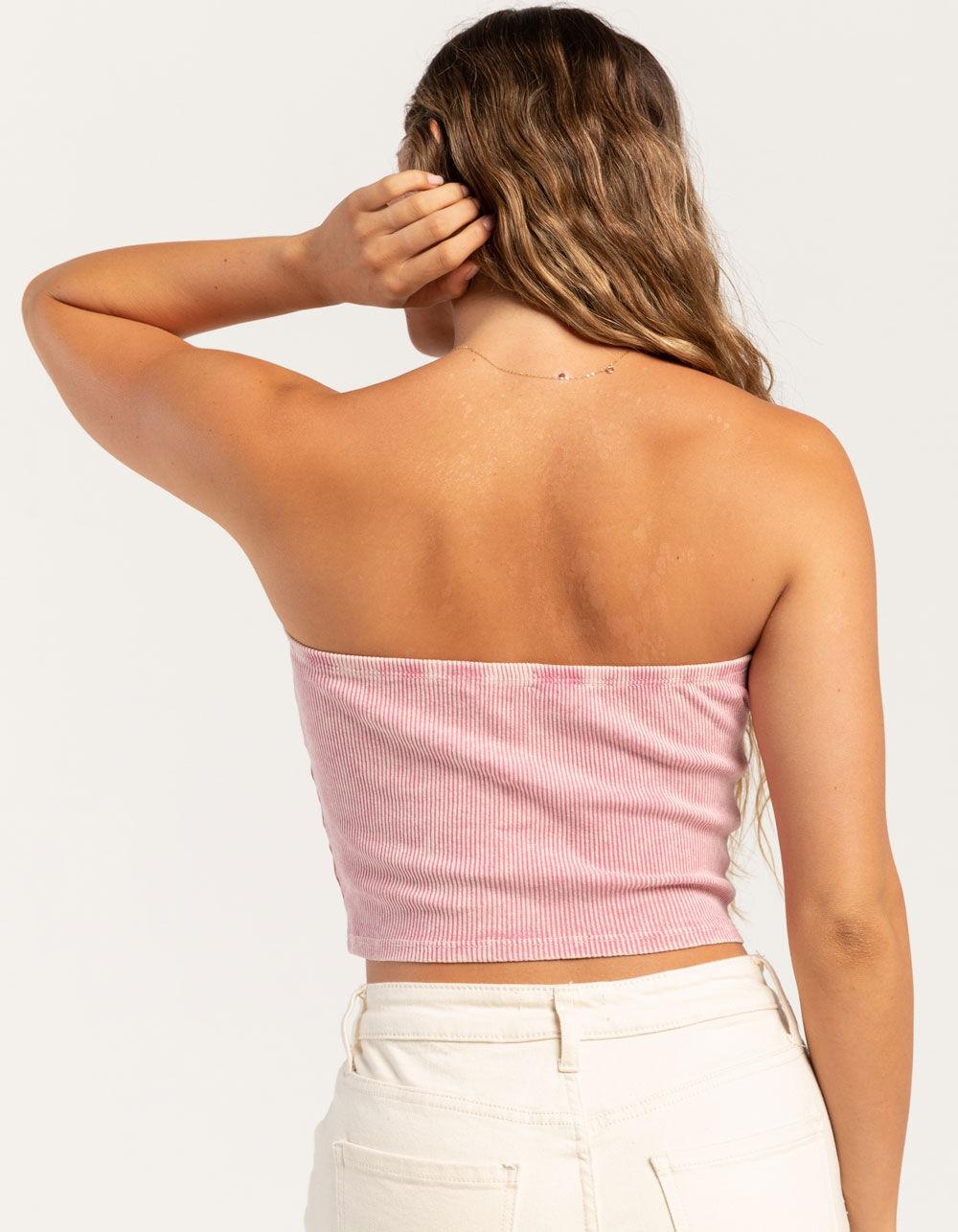 RSQ Womens Washed Cinch Tube Top - BROWN Product Image