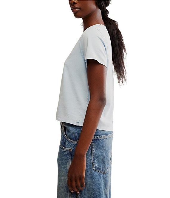 Free People We The Free Everyday Crew Neck Short Sleeve Semi Cropped Tee Product Image