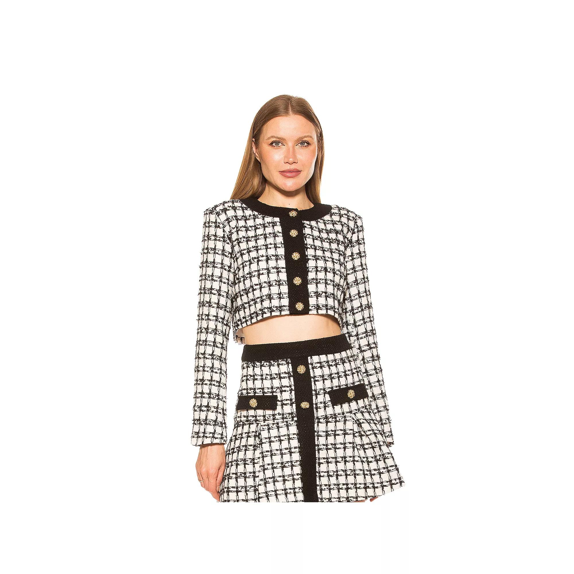 Women's ALEXIA ADMOR Clara Cropped Tweed Jacket,  Product Image