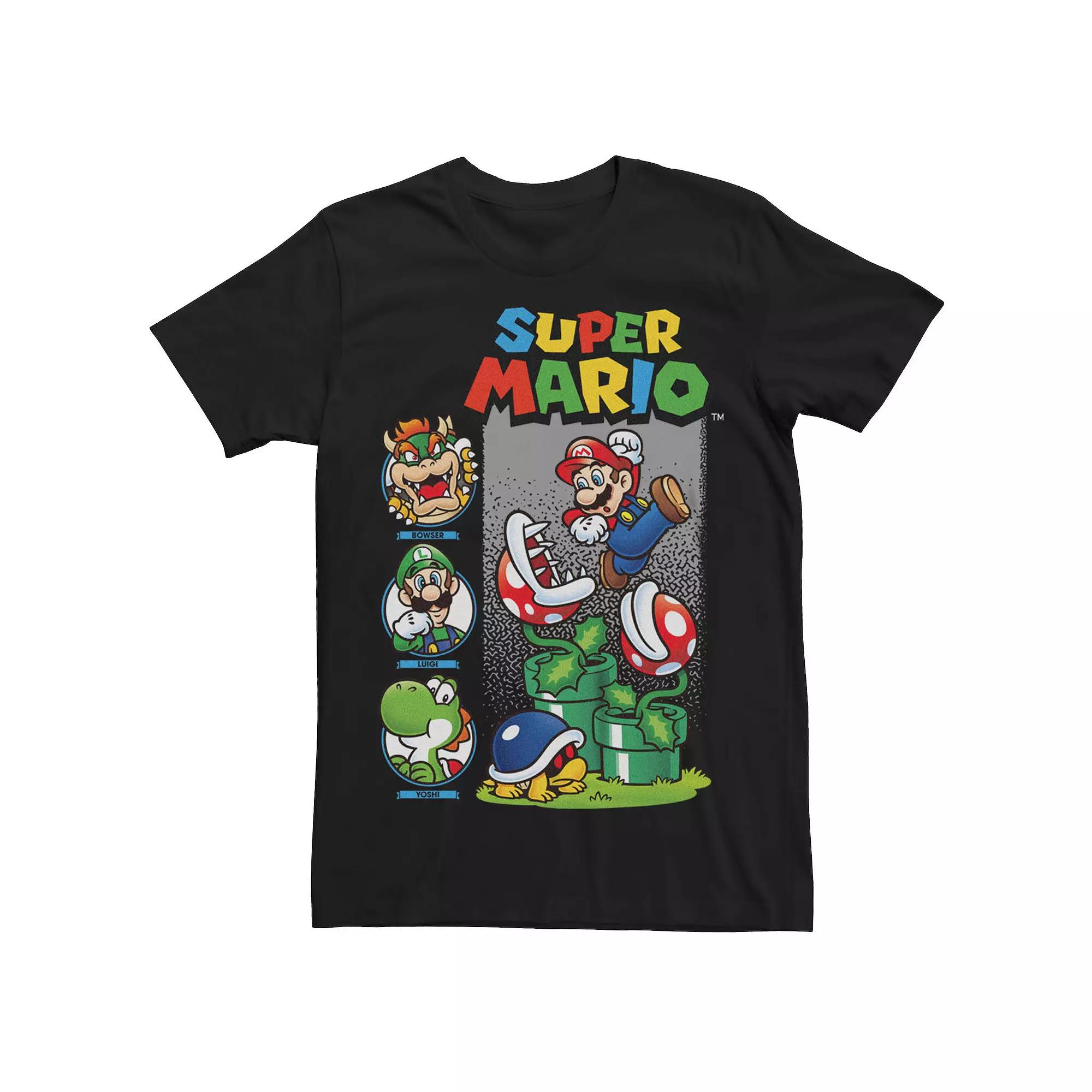 Men's Nintendo Super Mario Bros. Mario Jumping Plants Graphic Tee,  Product Image