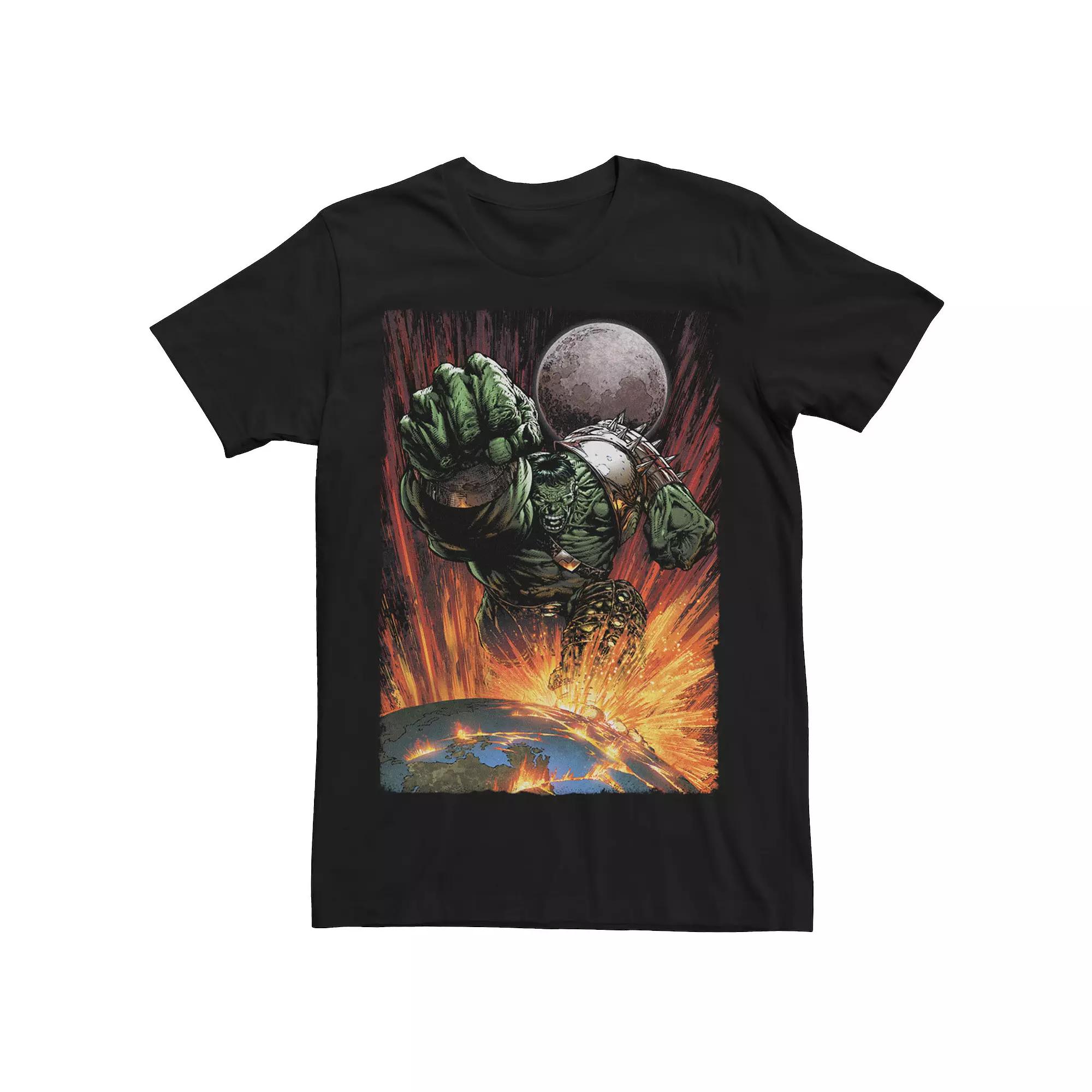 Men's Marvel Hulk Planet Smash Space Tee,  Product Image