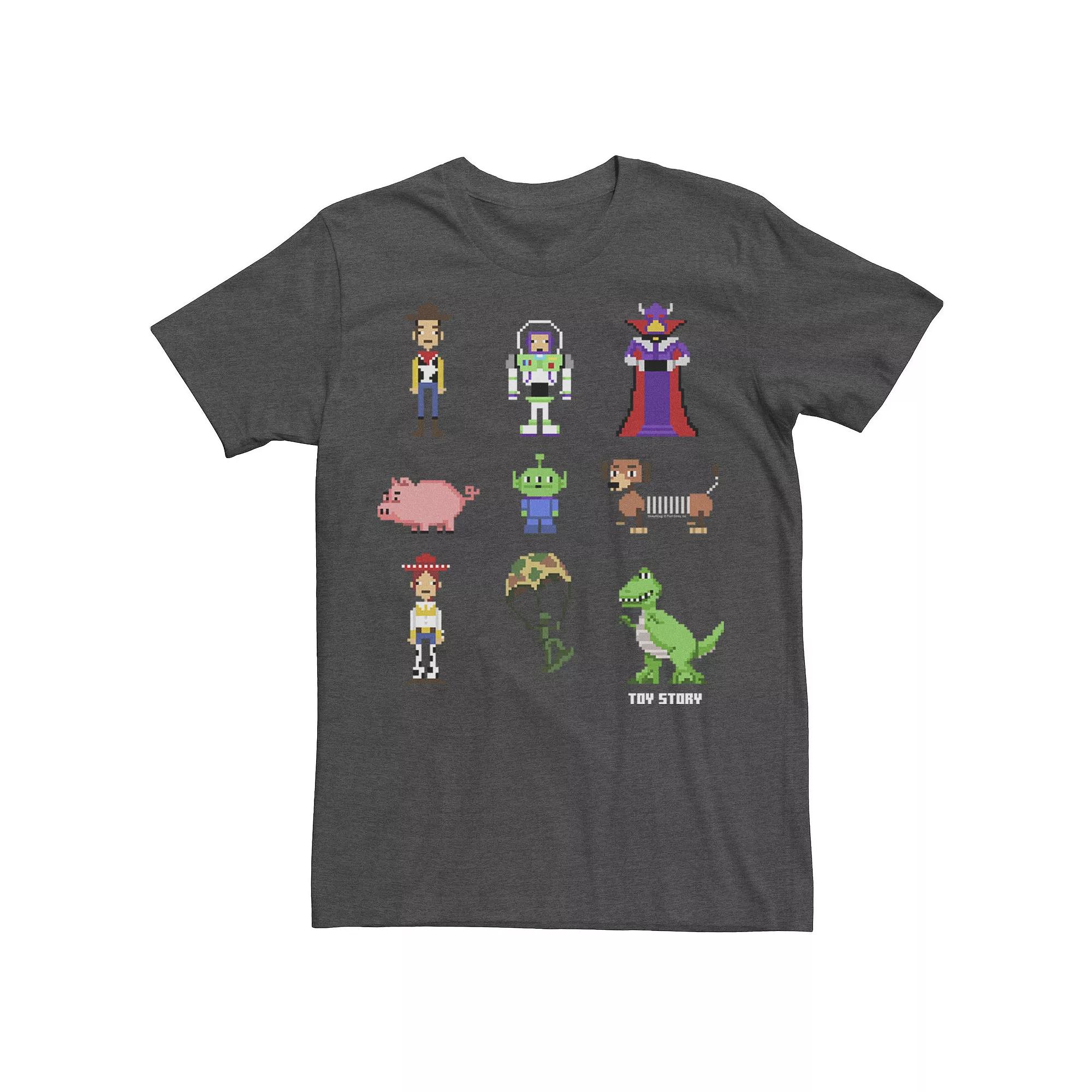 Disney / Pixar's Toy Story Men's Pixel Toys 8 Bit Retro Style Tee,  Product Image