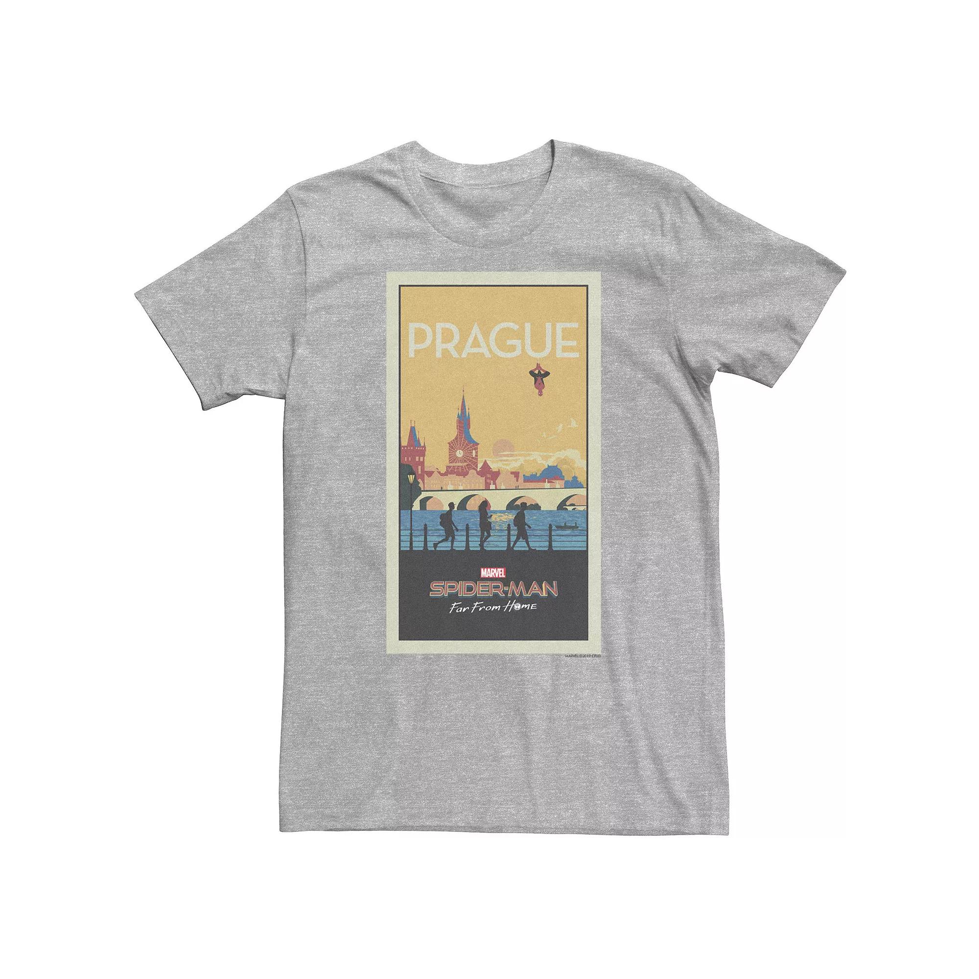Big & Tall Marvel Spider-Man Far From Home Prague Movie Poster Tee, Men's,  Product Image