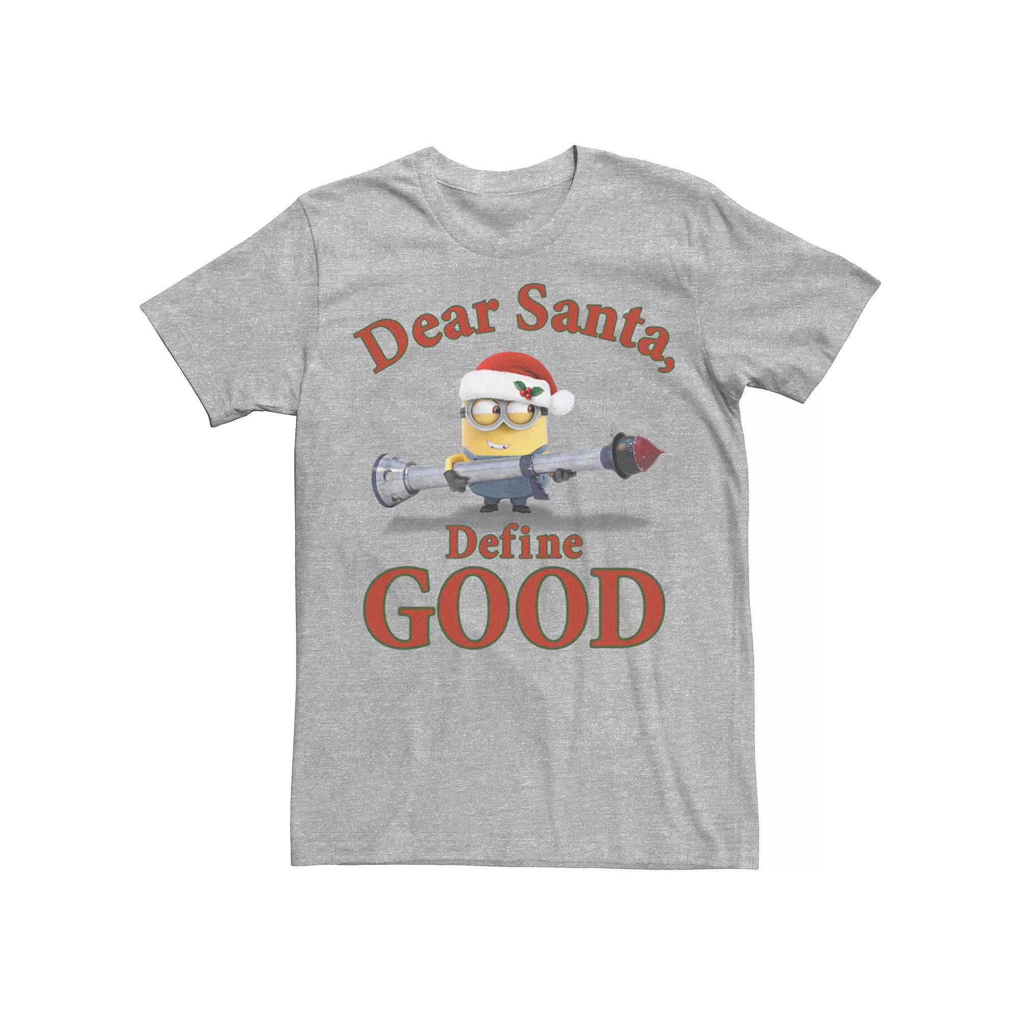 Men's Despicable Me Minions Dear Santa Define Good Tee,  Product Image
