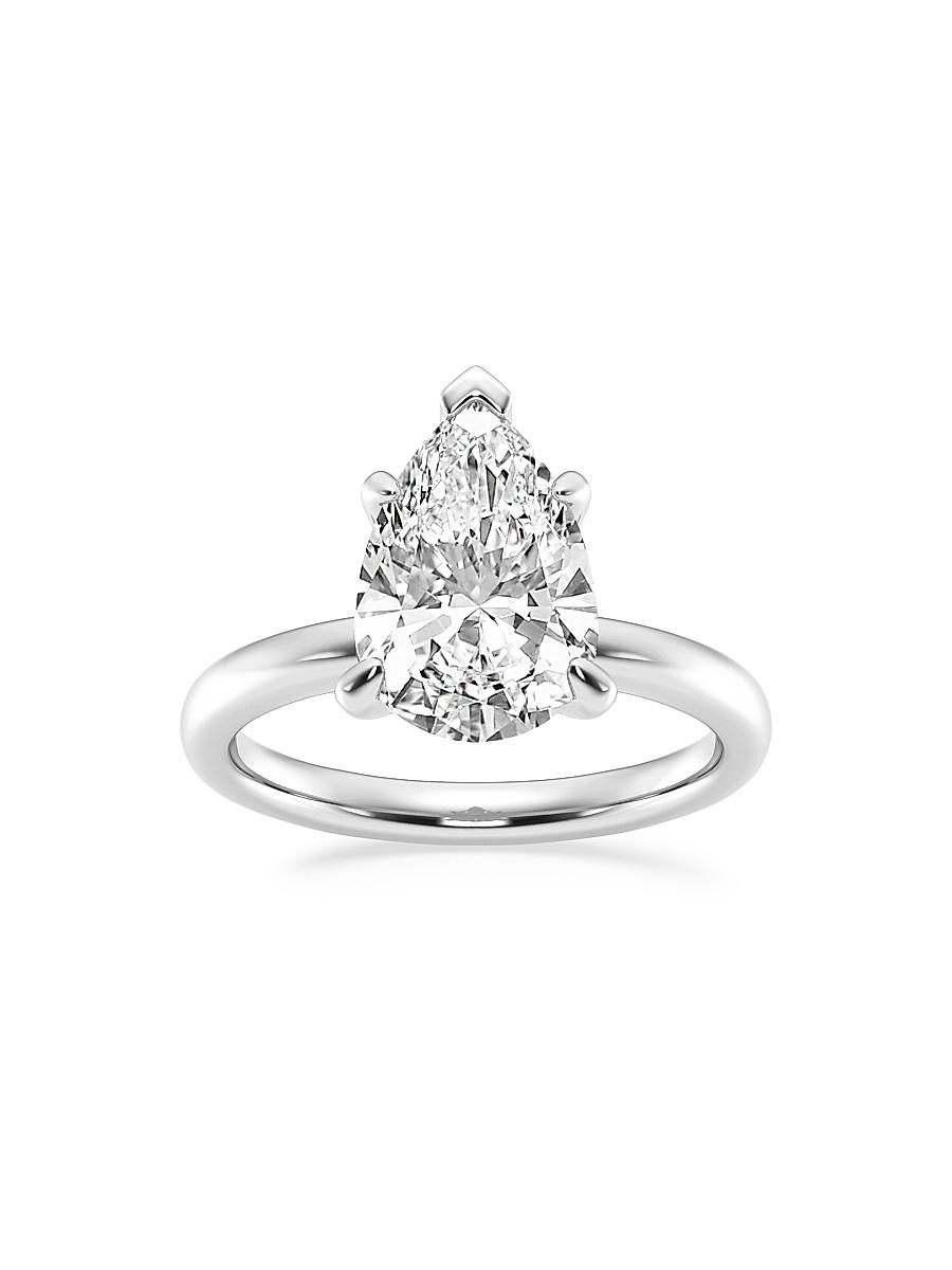 Womens Platinum & Pear-Cut Lab-Grown Diamond Solitaire Ring/0.50-5.00 TCW Product Image