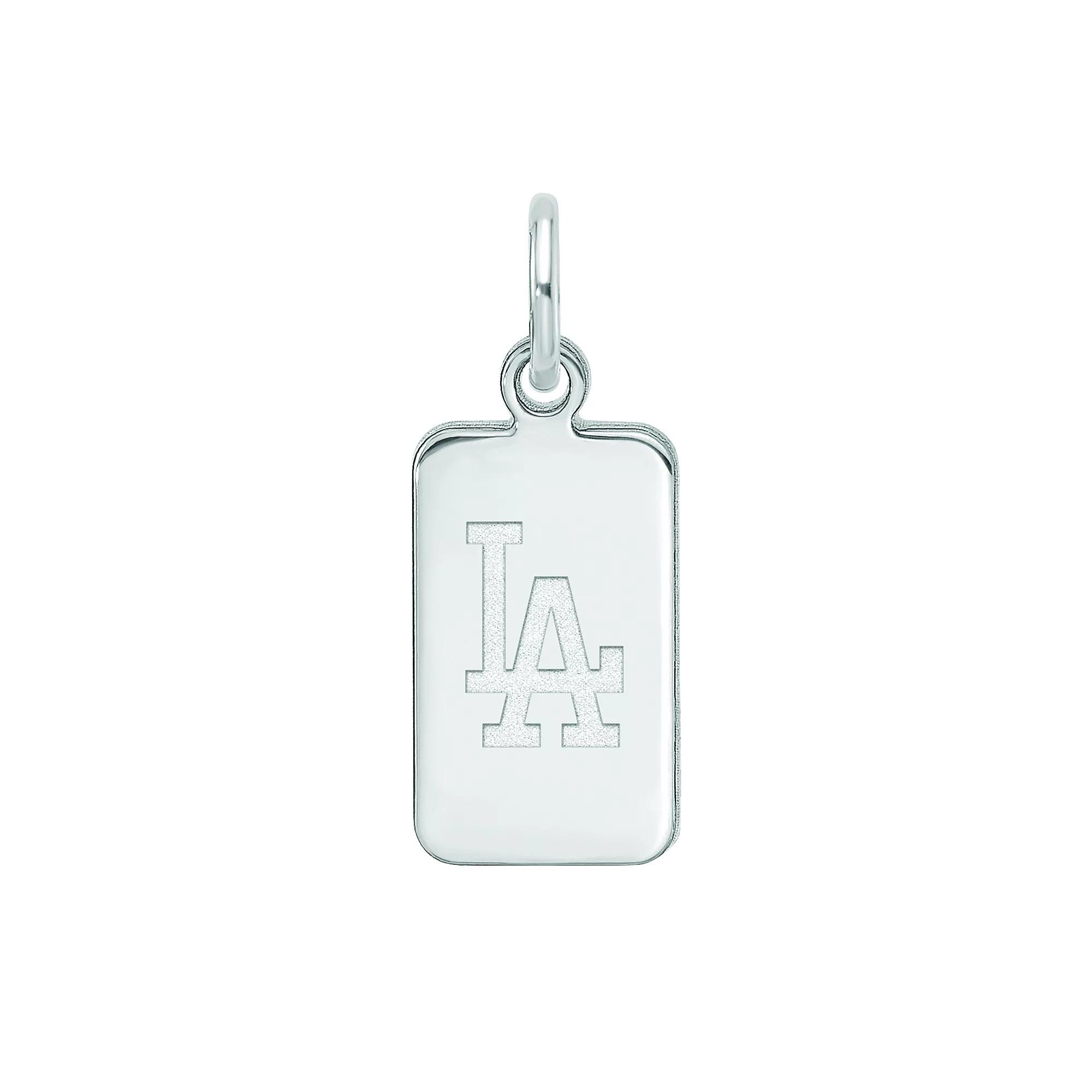 LogoArt Sterling Silver Los Angeles Dodgers Tag Pendant, Women's Product Image