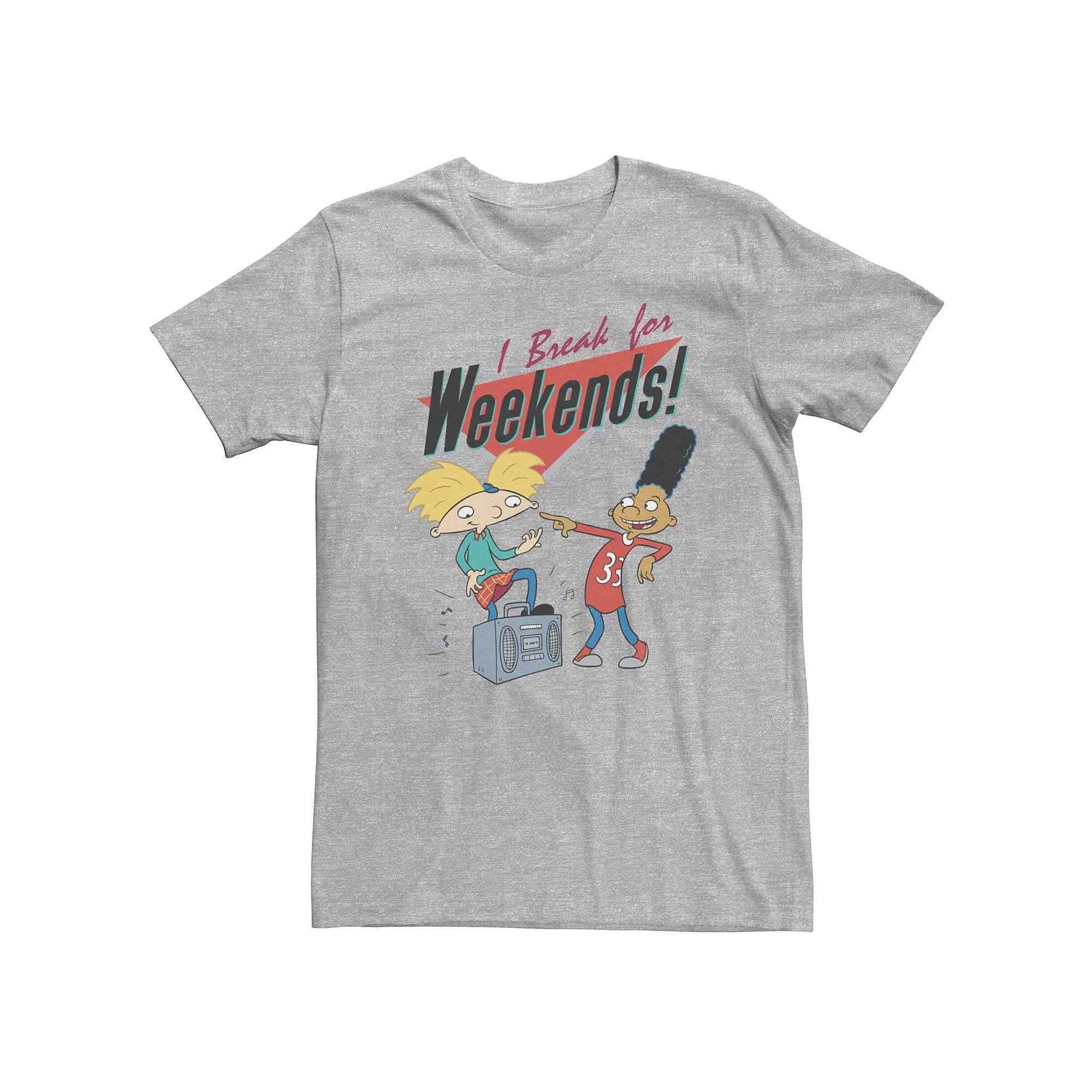 Big & Tall Nickelodeon Hey Arnold I Break For Weekends Boombox Tee, Men's,  Product Image