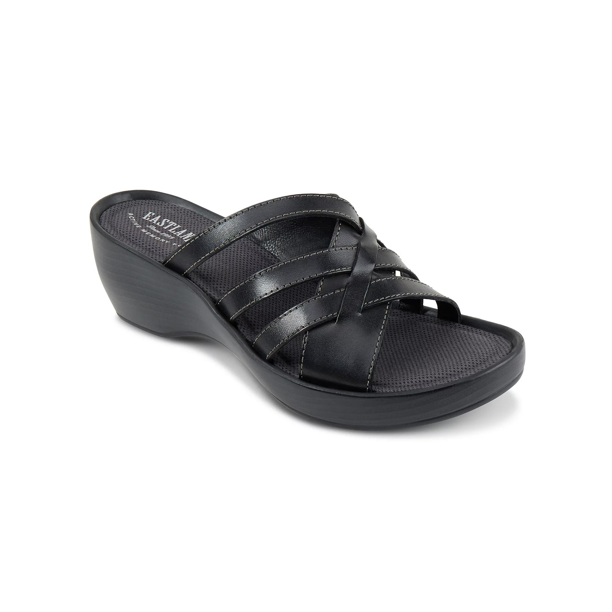 Eastland Poppy Women's Leather Slide Wedge Sandals,  Product Image