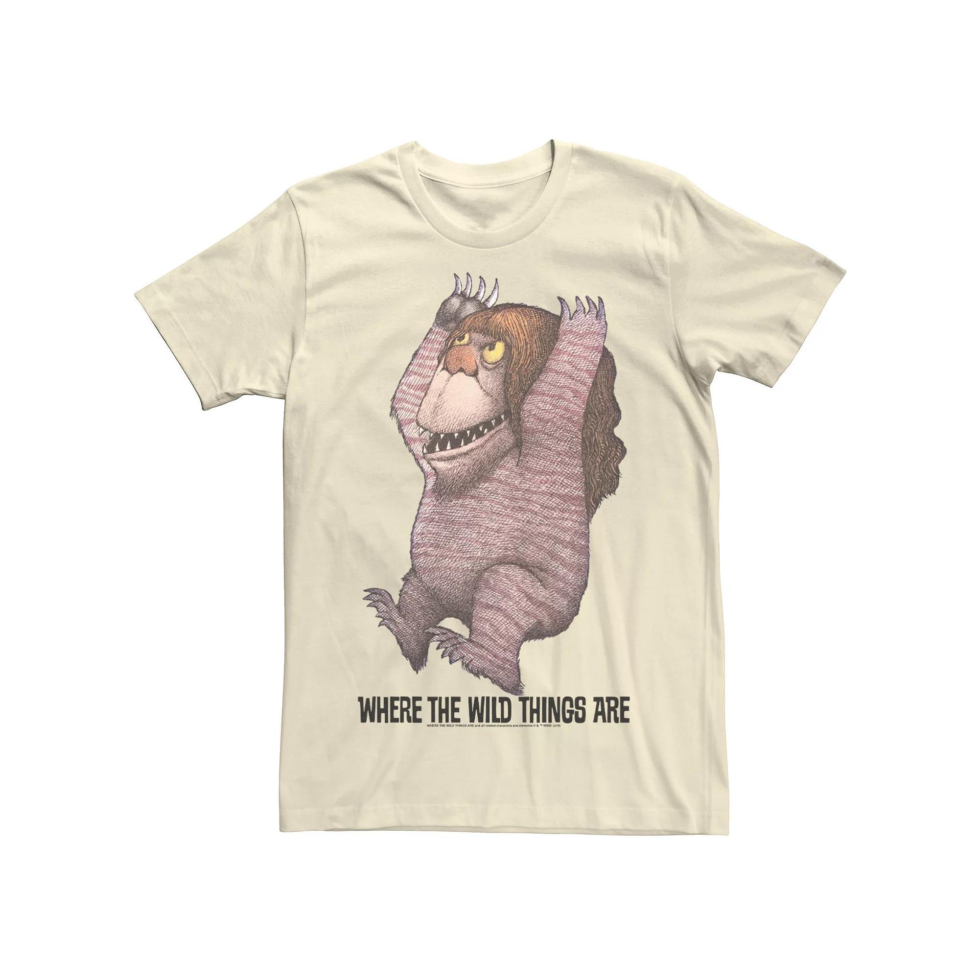 Men's Where The Wild Things Are Long Hair Monster Portrait Tee,  Product Image