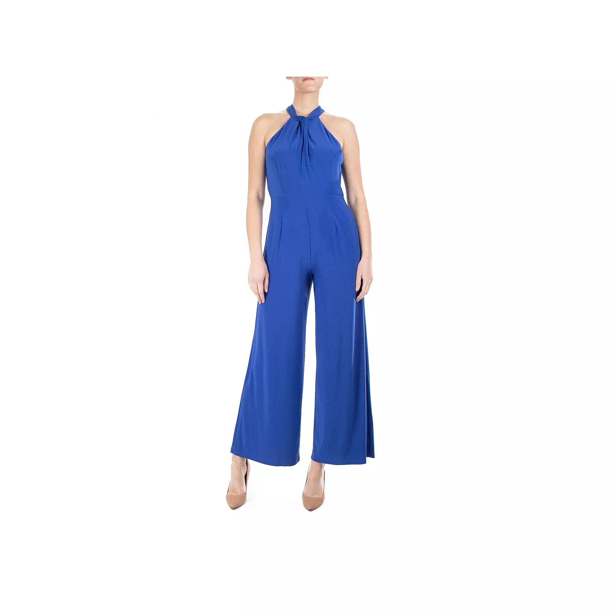 Women's Nina Leonard Wide-Leg Halter Jumpsuit,  Product Image
