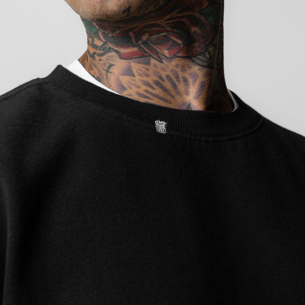 0861. Tech Essential™ Distressed Crewneck - Black Product Image