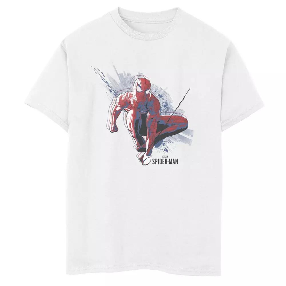 Boys 8-20 Marvel's Spider-Man Game Abstract City Swing Graphic Tee, Boy's, Size: Small, White Product Image