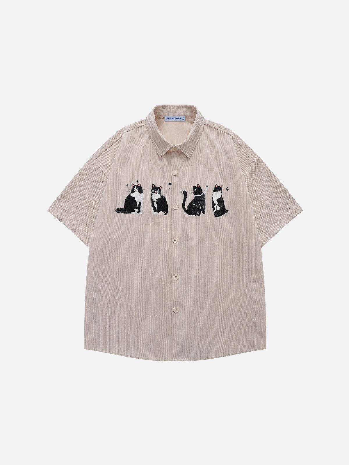 Aelfric Eden Embroidery Kitten Corduroy Shirt Product Image