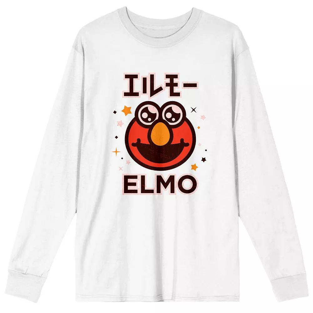 Men's Sesame Street Elmo Kanji Long Sleeve Tee,  Product Image