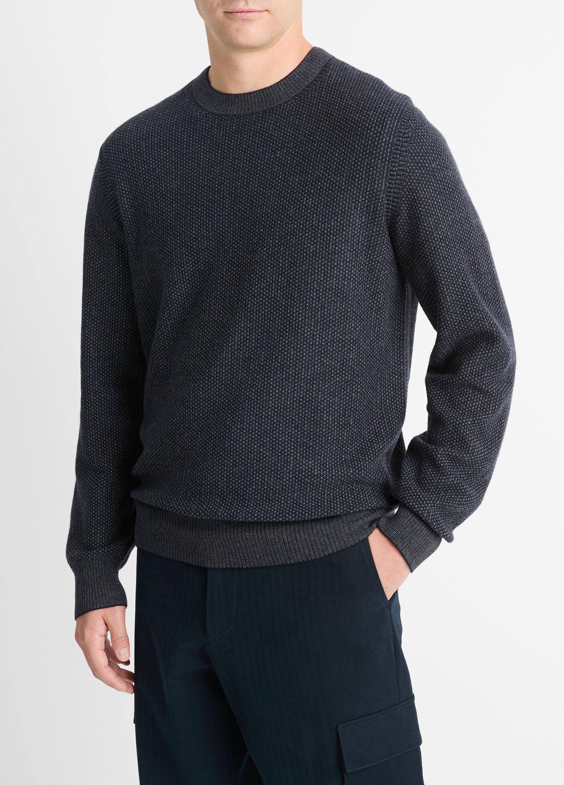 Geo-Jacquard Wool-Blend Crew Neck Sweater Product Image