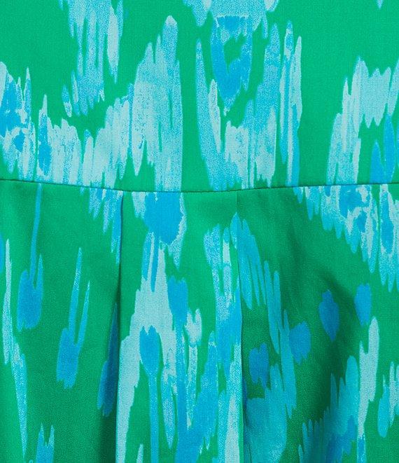 Sugarlips Petite Size Penola Cileah Printed Collared Sleeveless Poplin Maxi Shirt Dress Product Image