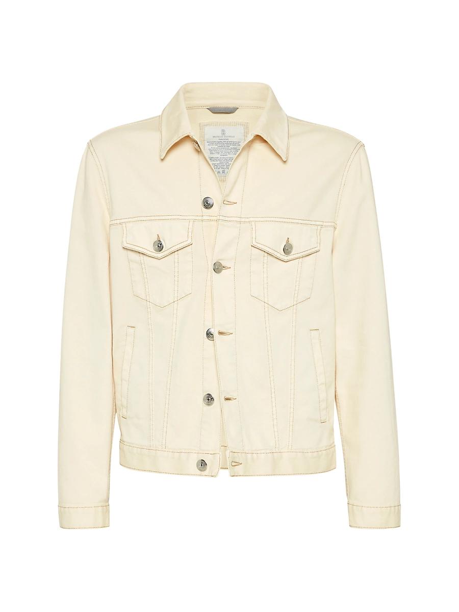 Mens Four Pocket Jacket in Comfort Cotton Lightweight Denim Product Image