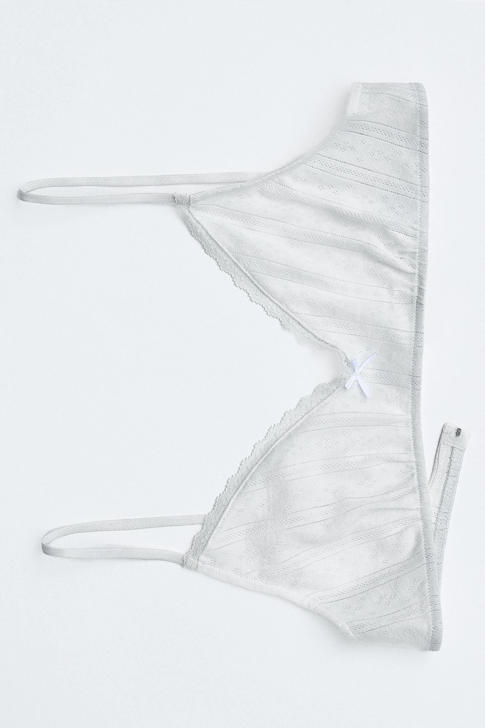 LACE TRIM POINTELLE BRA Product Image
