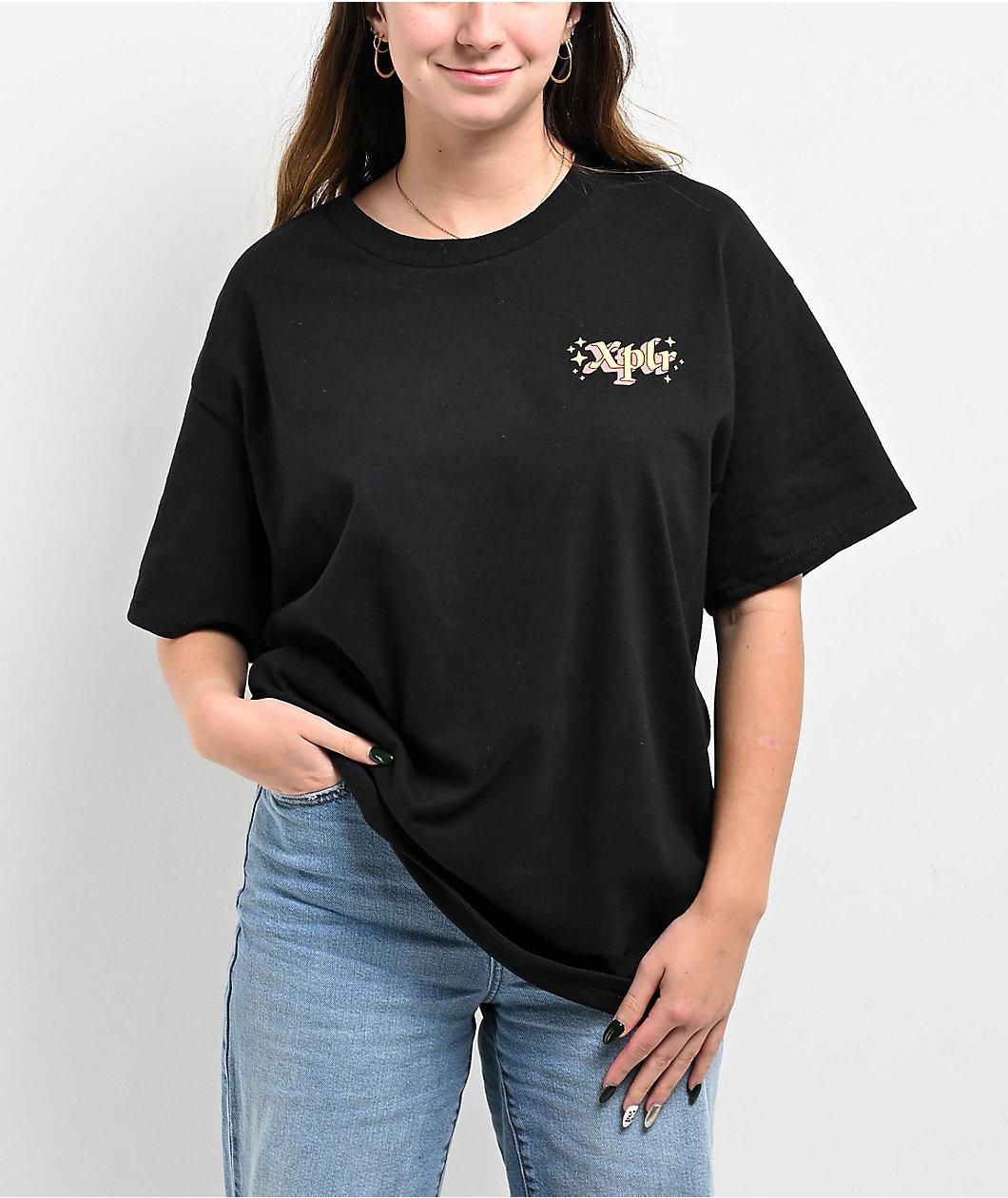 XPLR Palmistry Black T-Shirt Product Image