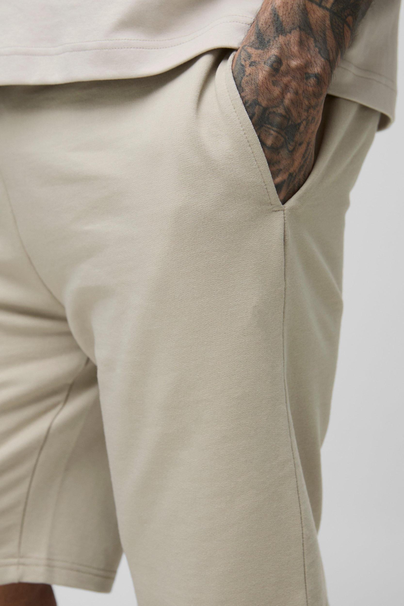 Tall 260GSM Loopback Slim Fit Basic Shorts | boohooMAN USA Product Image