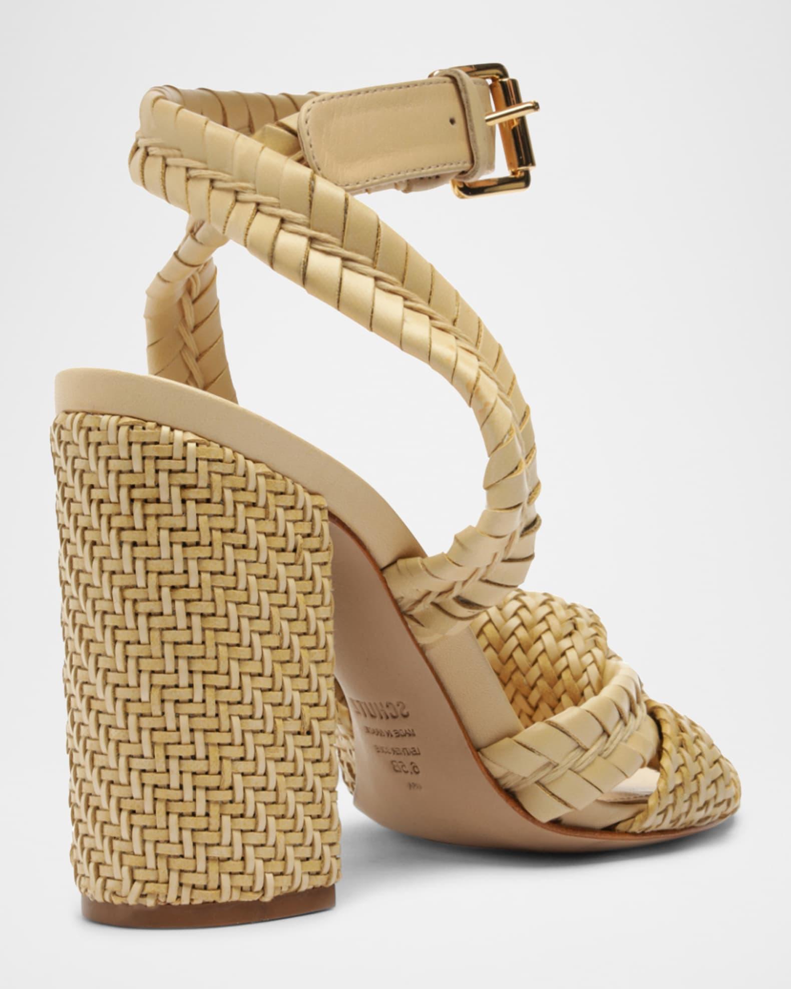 Khari Knotted Leather Ankle-Strap Sandals Product Image