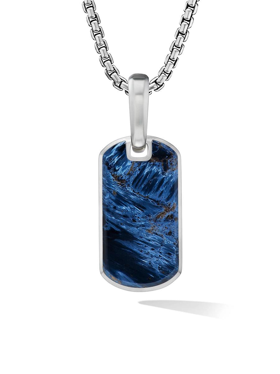 Mens Chevron Tag in Sterling Silver Product Image